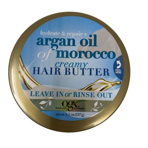 OGX Hydrate & Repair Argan Oil Morocco Creamy Hair Butter Moisturizer 6.6 oz - Picture 1 of 4
